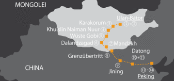 Die Etappe Ulan-Bator - Peking