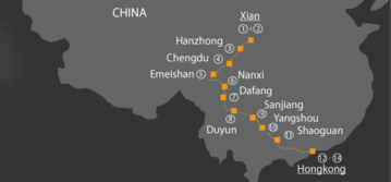 Die Etappe Xian-Hongkong
