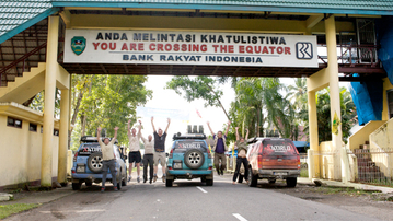 14.1.2009 - Indonesia, Sumatra, crossing the equator at Bonjol