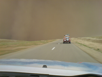 15. Juni 2008: Sandsturm nahe Olziyt