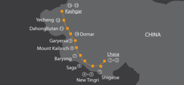 La etapa Lhasa-Kashgar