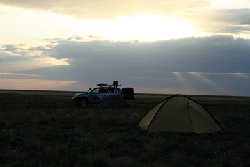 22. April 2008: Camp nahe Sagiz, Kasachstan