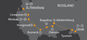 La etapa Omsk – San Petersburgo