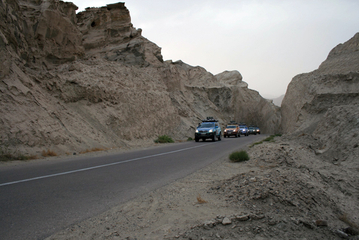 11. May 2008: Crossing a canyon in Balykchy