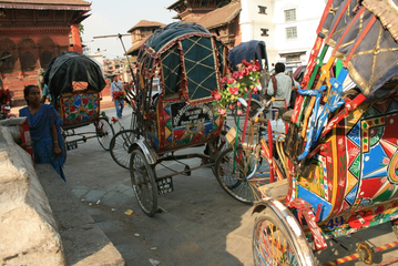 02.05.2009: Kathmandu - Rikschas